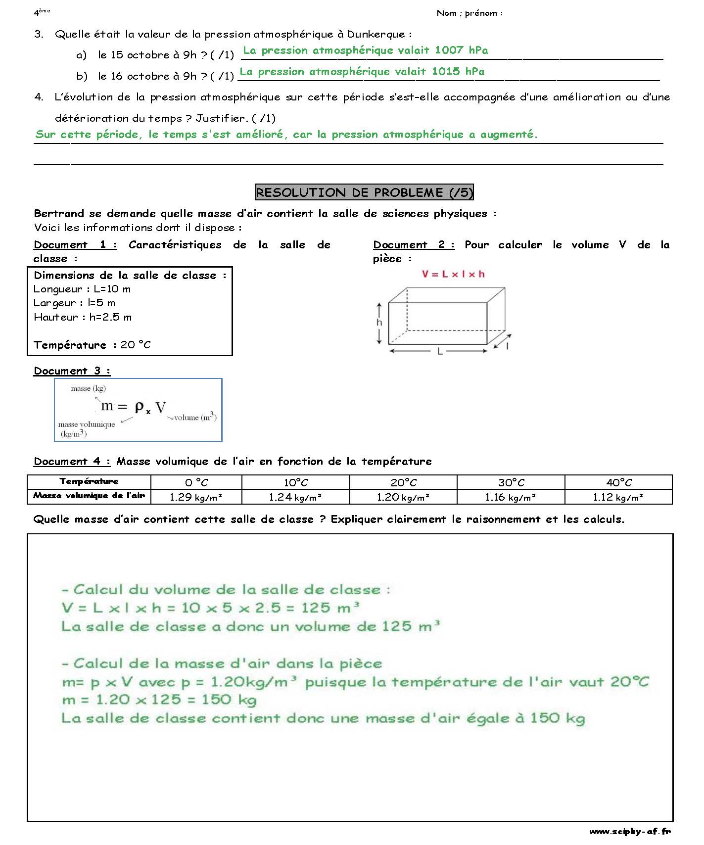 DS 2 4ème Prop Gaz masse volumique 2018 2019 Page 2