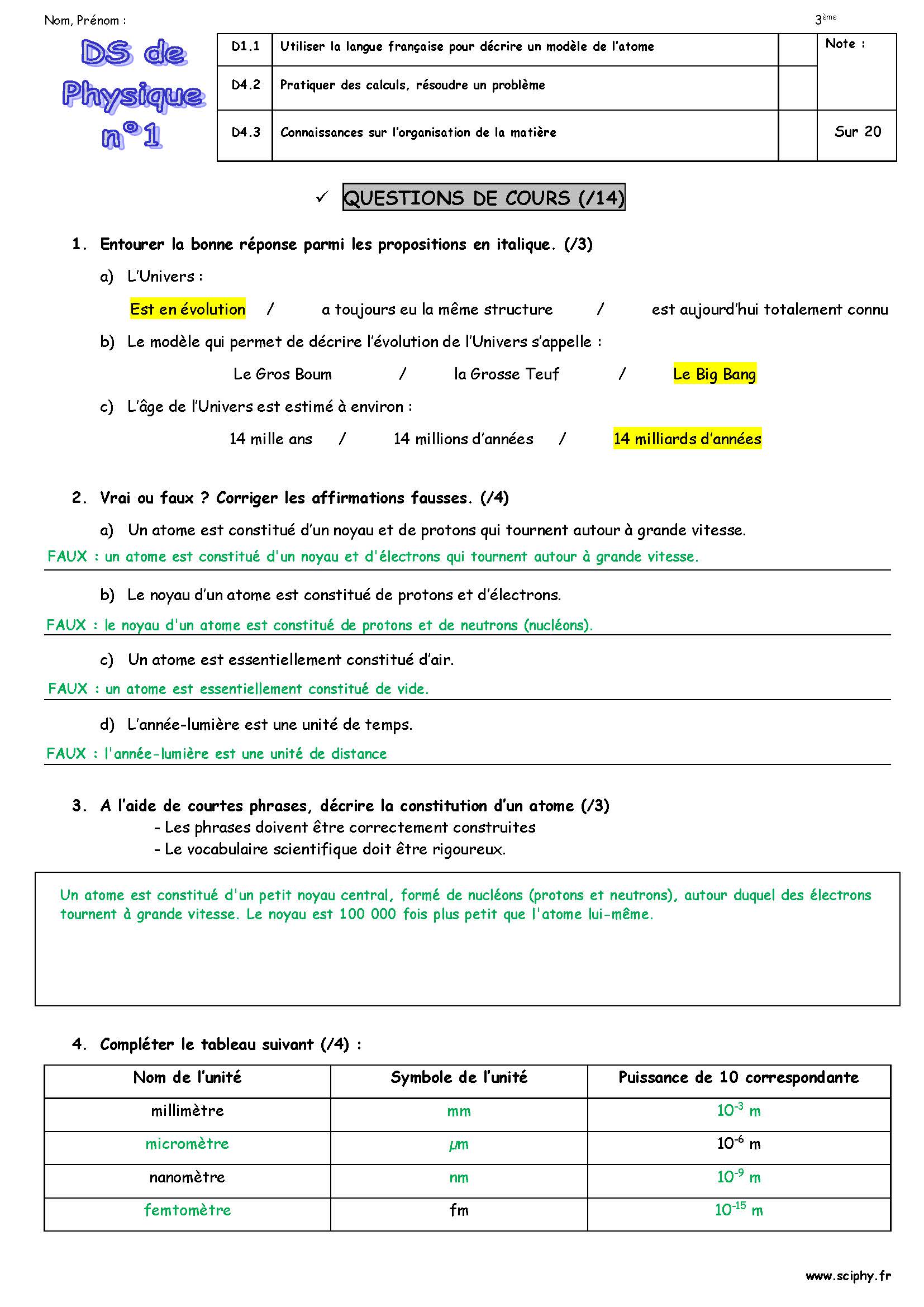 DS1 Matière et Univers 2021 2022 correction Page 1